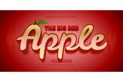 Apple editable text effect style vector