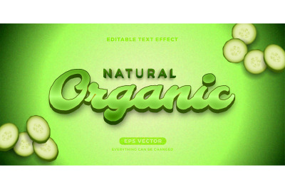 Cucumber editable text effect style vector