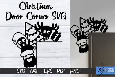 Christmas Door Corners SVG | Christmas Design SVG | Xmas