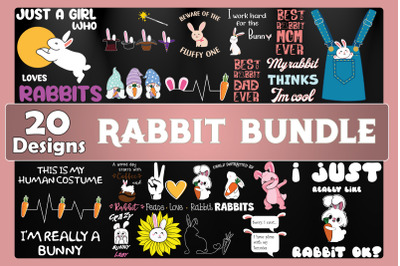 Rabbit Bundle SVG 20 designs