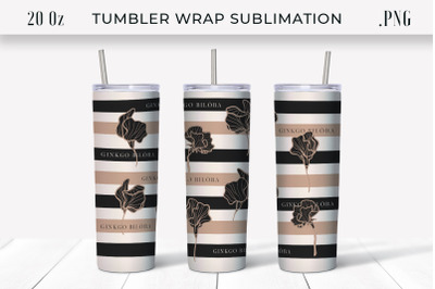 Ginkgo Tumbler Wrap Sublimation