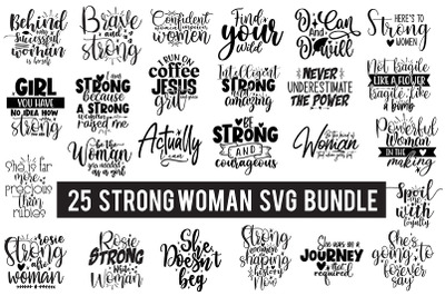 Strong Woman SVG Bundle