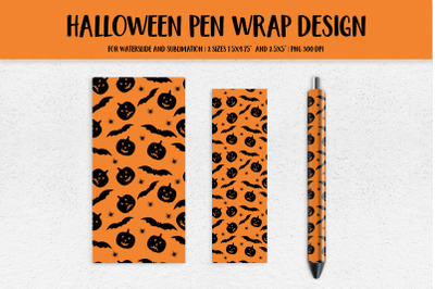 Halloween Pen Wrap Design Sublimation or Waterslide