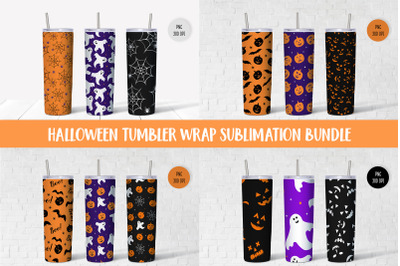 Halloween Tumbler Sublimation Wrap Bundle 12 designs