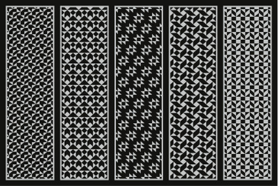 Black decorative seamless patterns