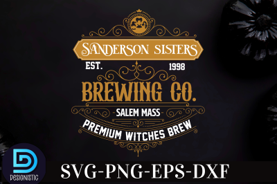 Sanderson sisters est. 1693 Brewing co. Salem mass premium witches bre