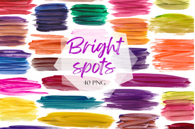 Bright Spots Clipart Watercolor Splashes