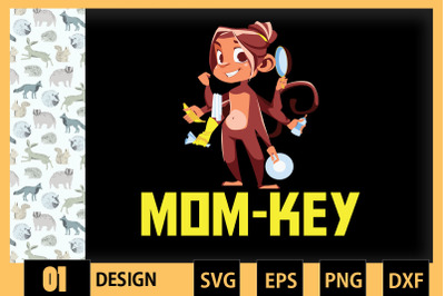 Mom-Key Cute Monkey Animal