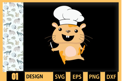 Cute Chef Mouse Animal