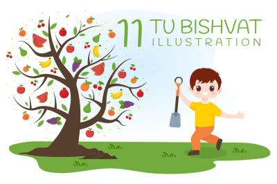 11 Happy Tu BiShvat Illustration