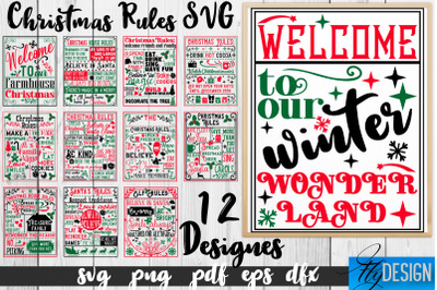 Christmas Rules SVG | Funny Family SVG | Christmas Quotes