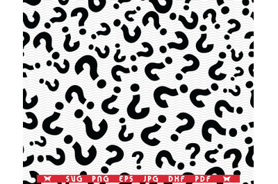 SVG Question Mark, Seamless Pattern