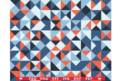 SVG Polygonal, Seamless Mosaic Pattern