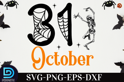 31 october, Halloween SVG Design&nbsp;