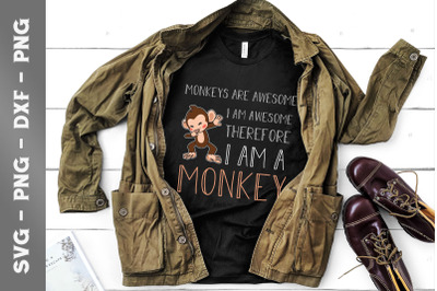 Awesome Monkey Cute Dabbing SVG