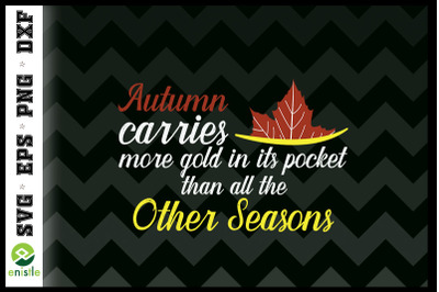 Autumn Carries Autumn Leaves SVG