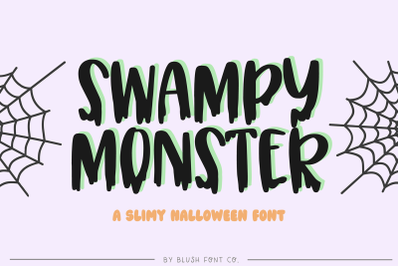 SWAMPY MONSTER Slimy Halloween Font
