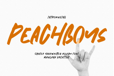 Peachboys Handwritten Font