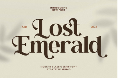 Lost Emerald Typeface