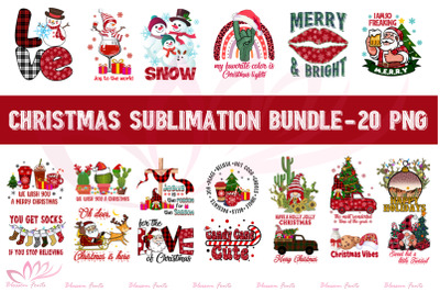 Christmas Sublimation Bundle- 20 PNG