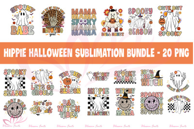 Hippie Halloween Sublimation Bundle - 20 PNGc