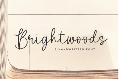 Brightwoods Modern Handwritten Font