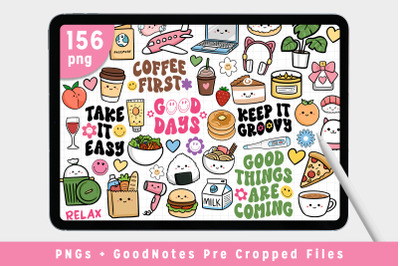 Kawaii Daily Digital Sticker for GoodNotes Planner
