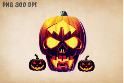 Emissive Skull combine with Pumpkin