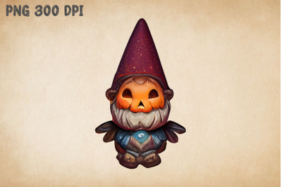 Gnome with Pumpkin Mask