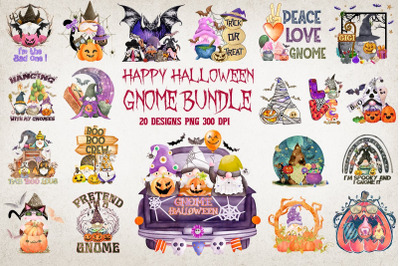 Gnome Halloween Bundle-20 Designs-220830