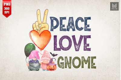 Halloween Peace, Love, and Gnome