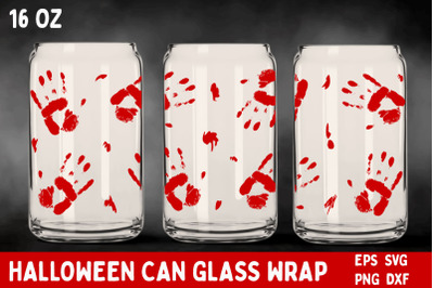 Blood splatter halloween can glass wrap svg