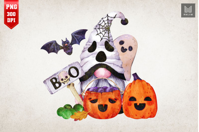 Cute Boo Ghost Gnome Halloween