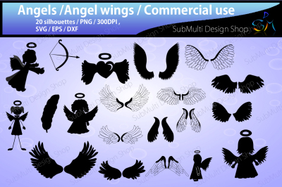 angel Silhouette / commercial use illustration