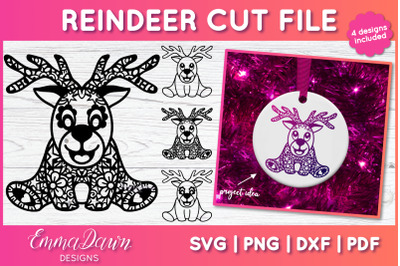 Reindeer SVG | Christmas Zentangle Cut File