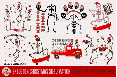 Skeleton Christmas PNG Bundle