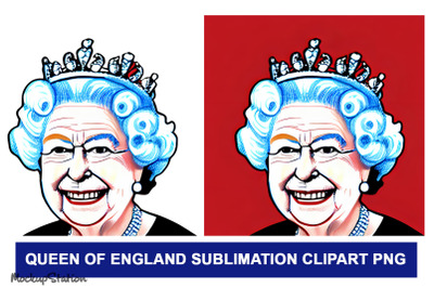 Queen of England T-shirt Design | Queen Elizabeth Sublimation PNG