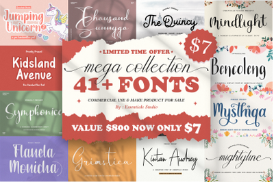 Mega Collection| 41+ Fonts Collection