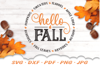 Hello Fall SVG | Fall Quote SVG | Fall SVG