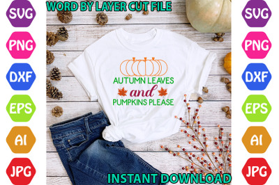 Autumn Leaves And Pumpkins Please design