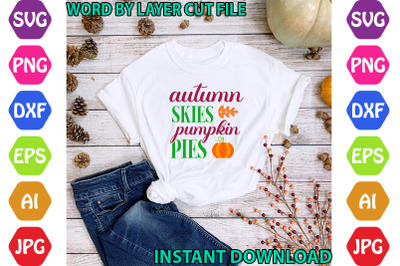 Autumn Skies Pumpkin Pies design