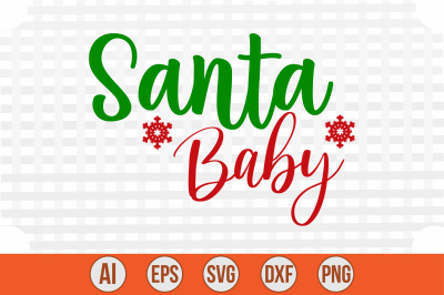 Santa Baby svg cut file