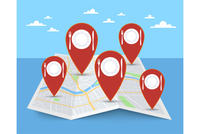 Search for restaurants, catering and cafe location. Internet applicati