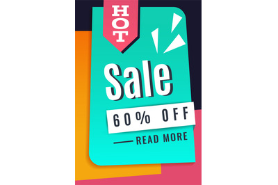 Hot sale flyer. Promotion banner. Poster layout