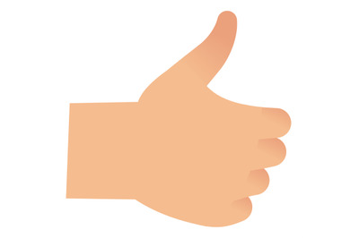 Approve icon. Like hand gesture. Thumb up