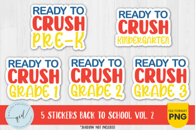 5 Back To School Stickers Vol. 2&2C; Personal stickers