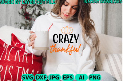 Crazy thankful cut file