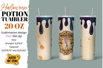 Halloween tumbler sublimation. Mermaid Tears pure extract