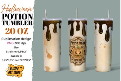 Halloween tumbler sublimation. Pumpkin Poison label design