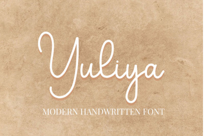 Yuliya script font